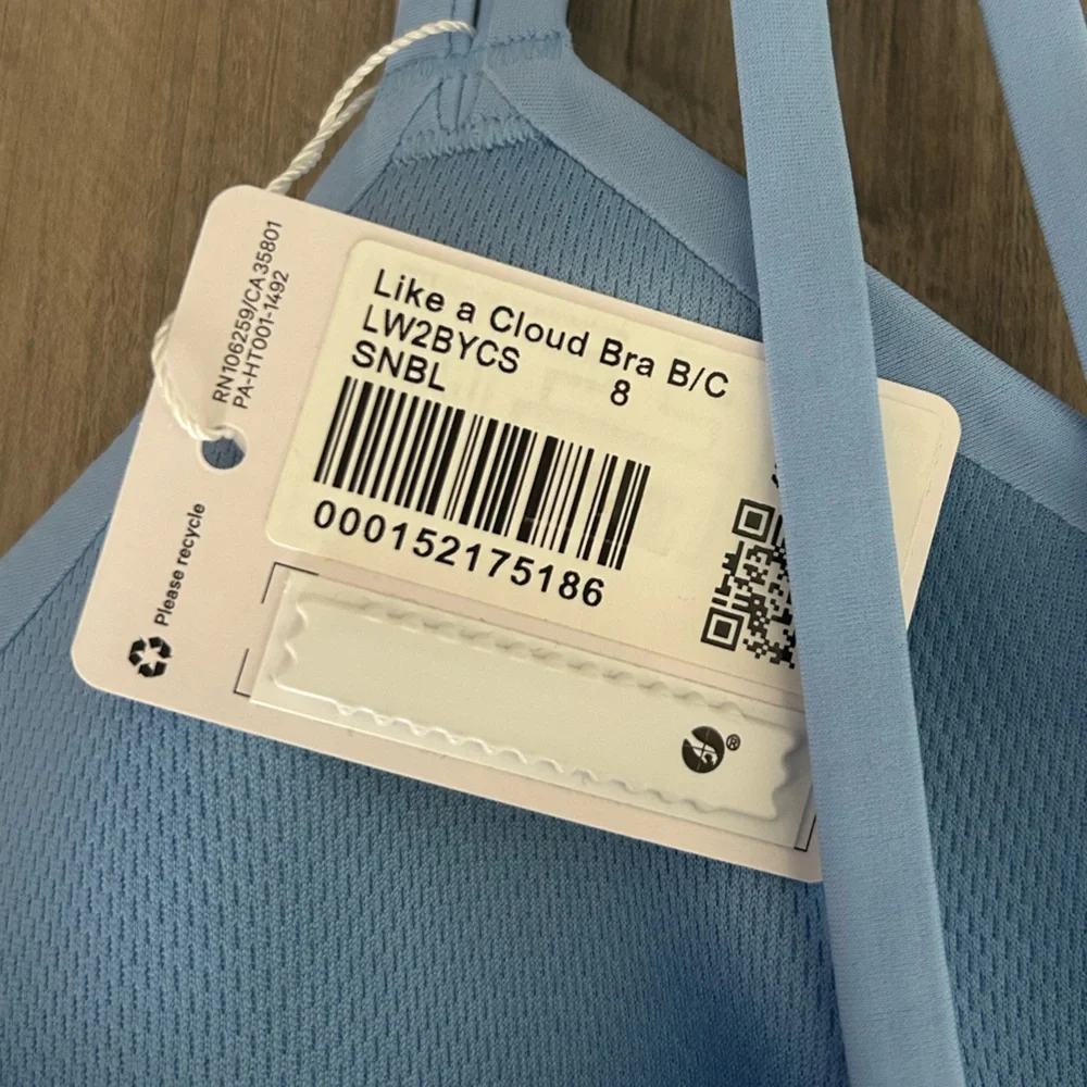 NWT Lululemon Like a Cloud Bra B/C Cup Sz 8 *Sinatra blue* - Picture 3 of 3